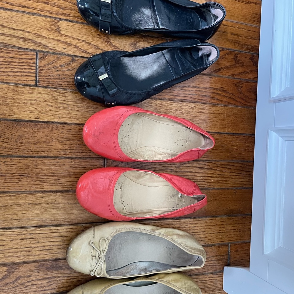Lot of 3 well loved Cole Haan Nike Flats Size 8